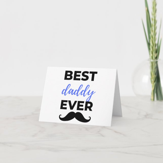 Best Daddy Ever Black Holiday Card (Front)