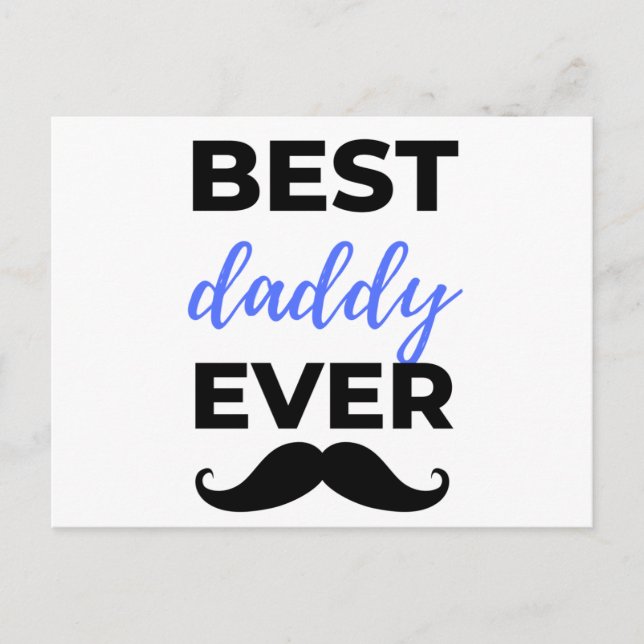 Best Daddy Ever Black Holiday Postcard (Front)
