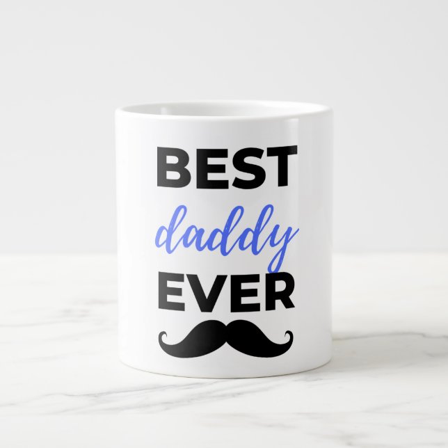 Best Daddy Ever Black Large Coffee Mug (Front)