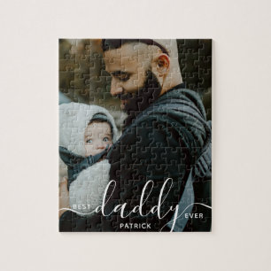 Best Daddy Ever Custom Name Photo Father's Gift Jigsaw Puzzle