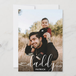 Best Daddy Ever Custom Name Photo Gift for Papa  Card
