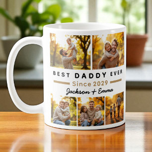 Best Daddy Ever Father's Day 5 Photo Collage  Coffee Mug