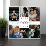 Best Daddy Ever | Father's Day 6 Photo Collage Plaque<br><div class="desc">Send a beautiful personalised Father's Day gift to your dad that he'll cherish forever. Special personalised Father's Day family photo collage to display your special family photos and memories. Our design features a simple 6-photo collage grid design with "Best Daddy Ever" designed in a beautiful handwritten black script style &...</div>