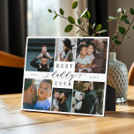 Best Daddy Ever | Father's Day 6 Photo Collage Plaque<br><div class="desc">Send your dad a beautiful personalised Father's Day gift that he'll cherish forever. Special personalised Father's Day family photo collage to display your special family photos and memories. Our design features a simple 6-photo collage grid design with "Best Daddy Ever" designed in a beautiful handwritten black script style & serif...</div>