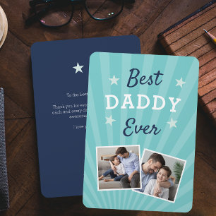 Best Daddy Ever   Father's Day Flat Photo Card