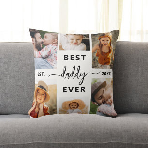 Best Daddy Ever - Father's Day Photo Collage Cushion