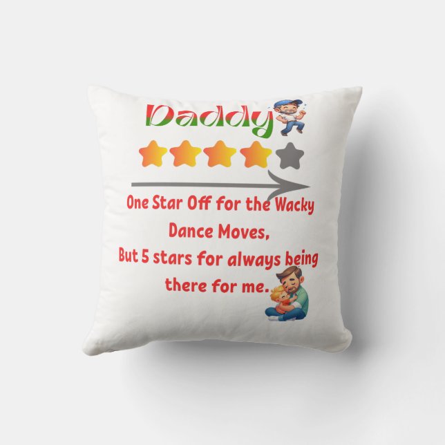 Best Daddy Ever – Funny Father’s Day Gift Cushion (Back)