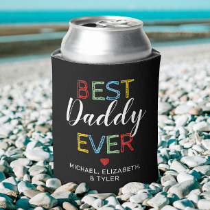 Best Daddy Ever Gift 4 Photo Can Cooler