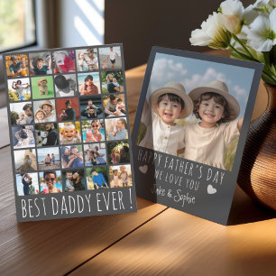 Best Daddy Ever Grey 31 Photo Father’s Day Holiday Card