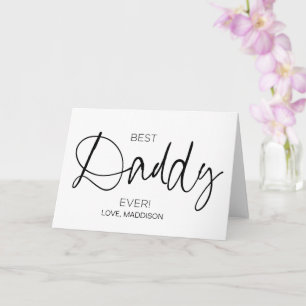 Best Daddy Ever Happy Father's Day Birthday Gift   Card