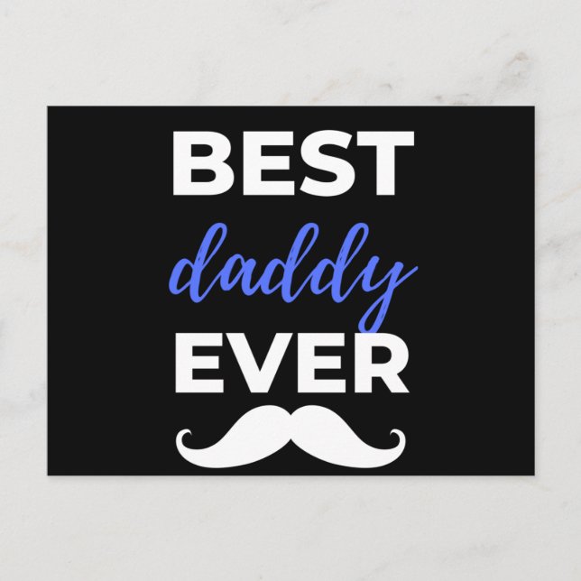 Best Daddy Ever Holiday Postcard (Front)