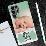 Best Daddy Ever Men's Modern Photo  Samsung Galaxy Case<br><div class="desc">Adorable, stylish, and modern, equals a perfect Father's Day gift for a new dad. A single photo template and a title template in case you customise for Granddad's, Uncle's, or Mummy's, etc. This case has customisable colour bowtie to match any colours in your photo - just by clicking a link...</div>