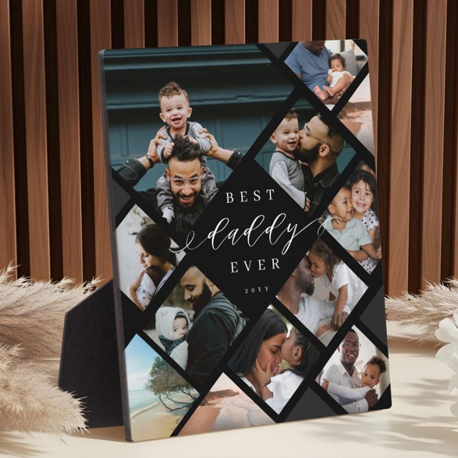 Best Daddy Ever Modern Photo Collage Gift Keepsake Plaque (Best Daddy Ever Modern Photo Collage Gift Keepsake Plaque)