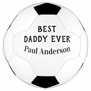 Best Daddy ever name bold letter father's day text Football