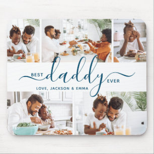 Best Daddy Ever  Photo Collage Father's Day Gift Mouse Mat