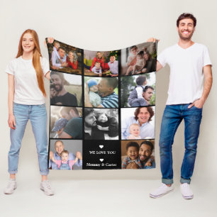 "Best Daddy Ever" photo collage Fleece Blanket