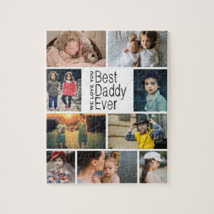 Best Daddy Ever Photo Collage Jigsaw Puzzle