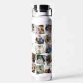 Best Daddy Ever Photo Collage Water Bottle (Back)