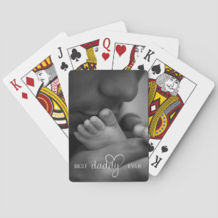 Best Daddy Ever Photo Father's Day Playing Cards