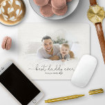 Best Daddy Ever Photo Mask Script Quote Mouse Mat<br><div class="desc">Let the best daddy ever know exactly how you feel with this elegant watercolor photo mask photo mouse pad. This trendy, unique and modern design features your favourite photo behind a watercolor look photo mask—perfect for display in the home or office. This design features 'best daddy ever' in hand lettered...</div>