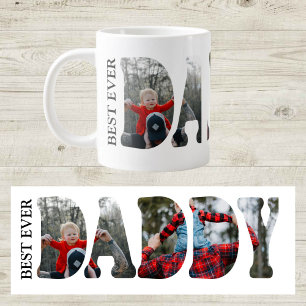 Best Daddy Ever Photo Mug, Custom Father birthday Large Coffee Mug