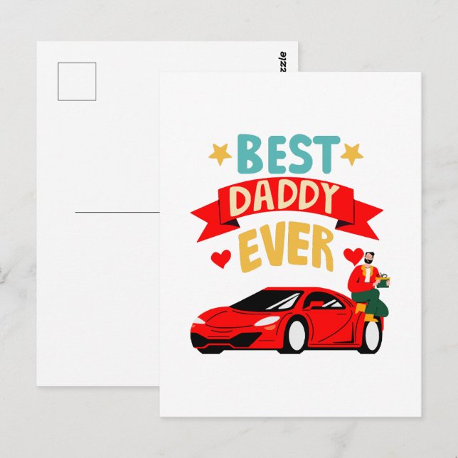 Best Daddy Ever Postcard (Front/Back)