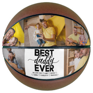 Best Daddy Ever & Simple Family Photo Father's Day Basketball