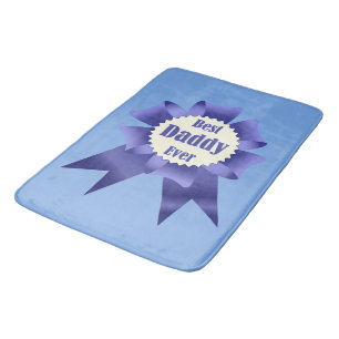 Best Daddy Ever winner award ribbon for Father Bath Mat