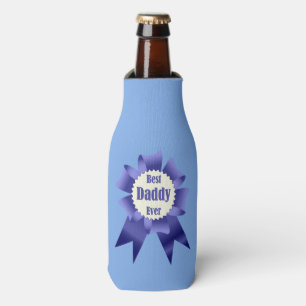Best Daddy Ever winner award ribbon for Father Bottle Cooler