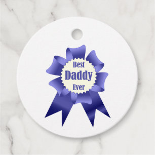 Best Daddy Ever winner award ribbon for Father Favour Tags