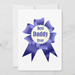 Best Daddy Ever winner award ribbon for Father Holiday Card