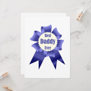 Best Daddy Ever winner award ribbon for Father Invitation