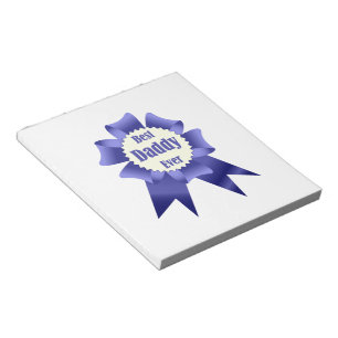 Best Daddy Ever winner award ribbon for Father Notepad