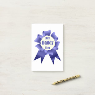 Best Daddy Ever winner award ribbon for Father Post-it Notes