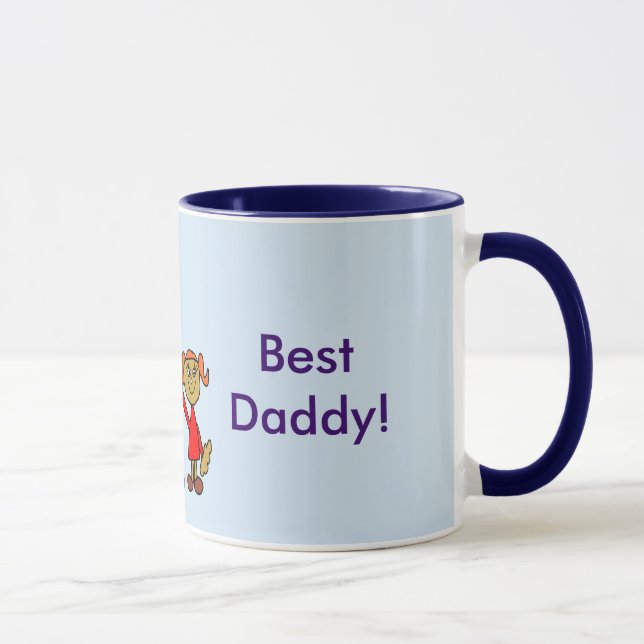 Best Daddy Father's Day Father Daughter Cartoon Mug (Right)