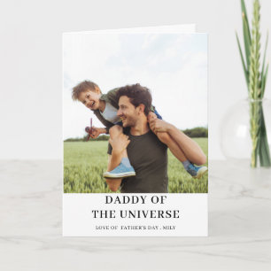 Best Daddy in the Universe Modern Father’s Day Card