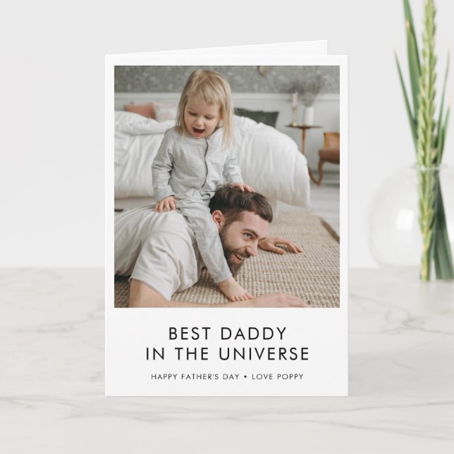 Best Daddy in the Universe | Modern Father's Day Card (Front)