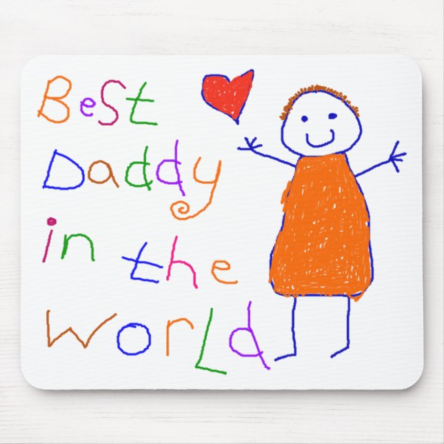 Best Daddy in World Mouse Mat (Front)