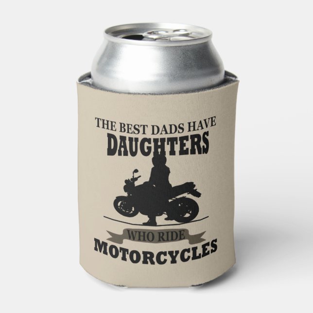 best dads daughter ride motorcycle can cooler (Can Front)