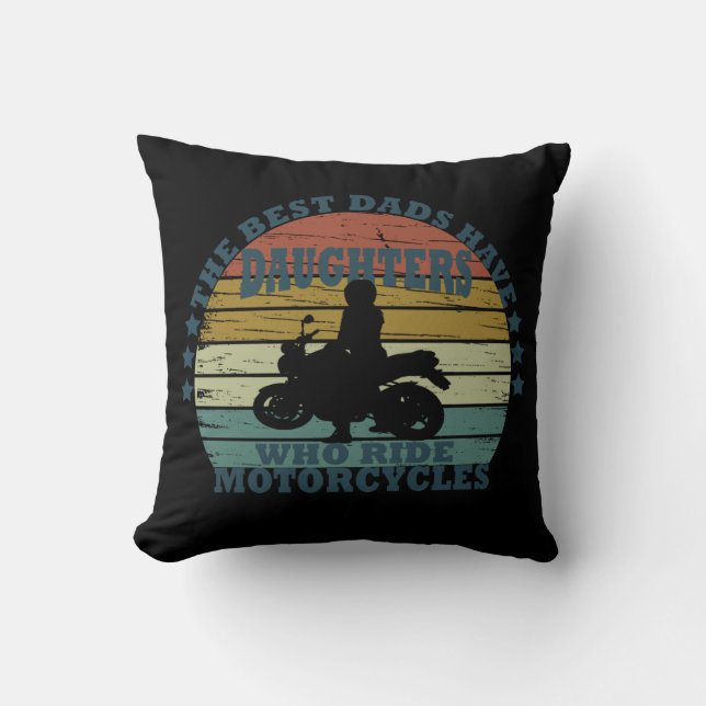 best dads daughter ride motorcycle cushion (Front)
