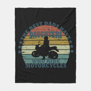 best dads daughter ride motorcycle fleece blanket