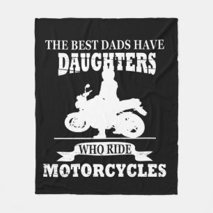 best dads daughter ride motorcycle fleece blanket
