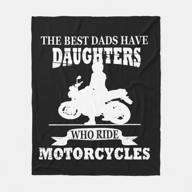best dads daughter ride motorcycle fleece blanket (Front)