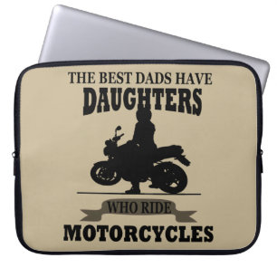 Best dads daughter ride motorcycle laptop sleeve