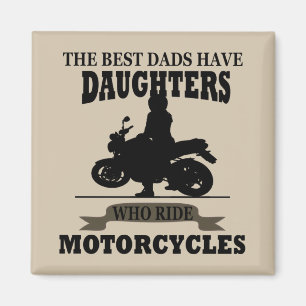 Best dads daughter ride motorcycle magnet