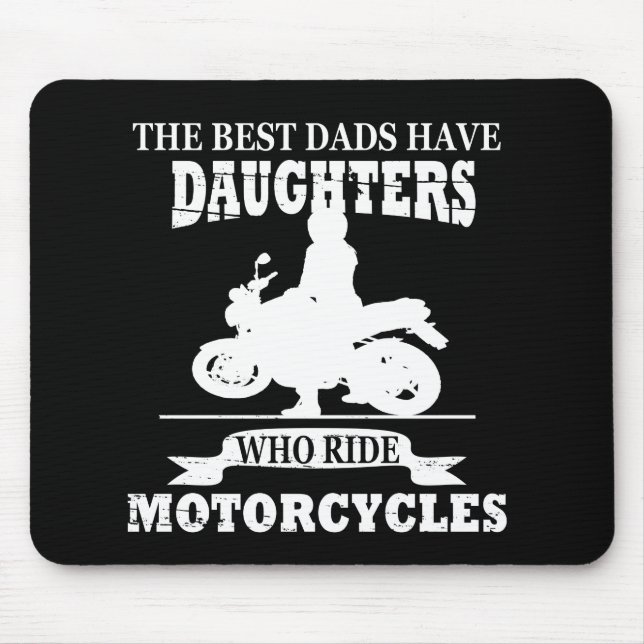 Best dads daughter ride motorcycle mouse mat (Front)
