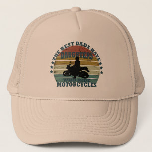 Best dads daughter ride motorcycle trucker hat