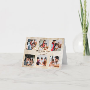 Best Dads Ever 6 Photo Fathers Day Gift  Holiday Card