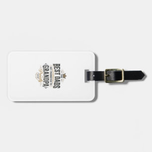 Best Dads Promoted to Grandpa Vintage Shirt Design Luggage Tag