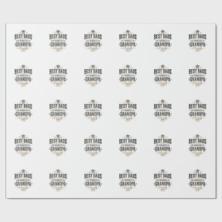 Best Dads Promoted to Grandpa Vintage Shirt Design Wrapping Paper